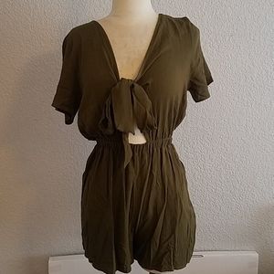 Kahki Green Romper